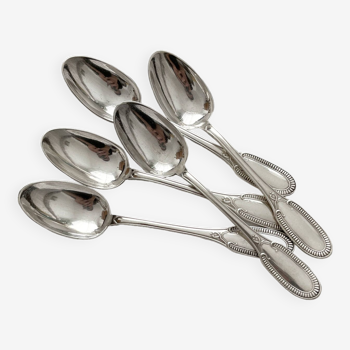 5 silver-plated mocha teaspoons Ercuis