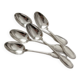 5 Ercuis silver-plated mocha teaspoons