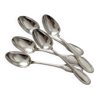 5 silver-plated mocha teaspoons Ercuis