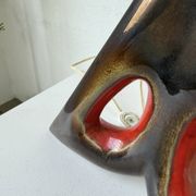 1950s ceramic table lamp, free form
