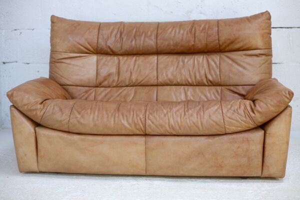 Canapé de Michel Ducaroy, cuir, 1978, modèle Dianthus, édité par Ligne Roset