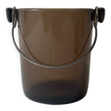 Amber glass ice bucket, France 1970