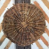 Old wicker tray wall decoration