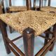 Chaises vintage en paille rustique