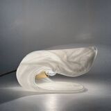 Murano blown shell shaped glass sculptural table lamp, La Murrina Italy 197