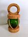 Vintage floating marine lamp made of cork and glass.