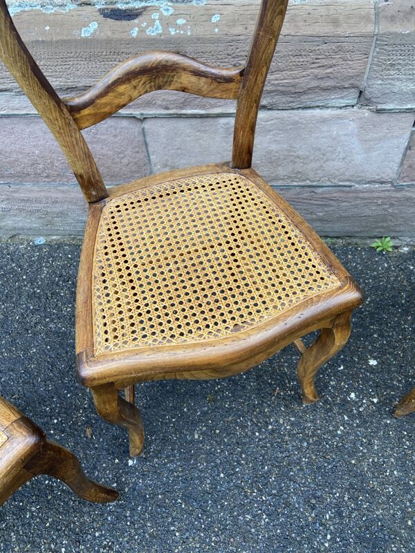 4 chaises rustique d’époque Louis Philippe