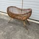 Vintage rattan cradle