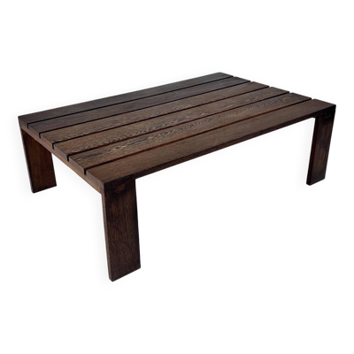 Table basse en wengé hollandaise du milieu du siècle, années 1960