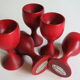 Lot of 5 eggcups, Holmbergs Sweden 1950