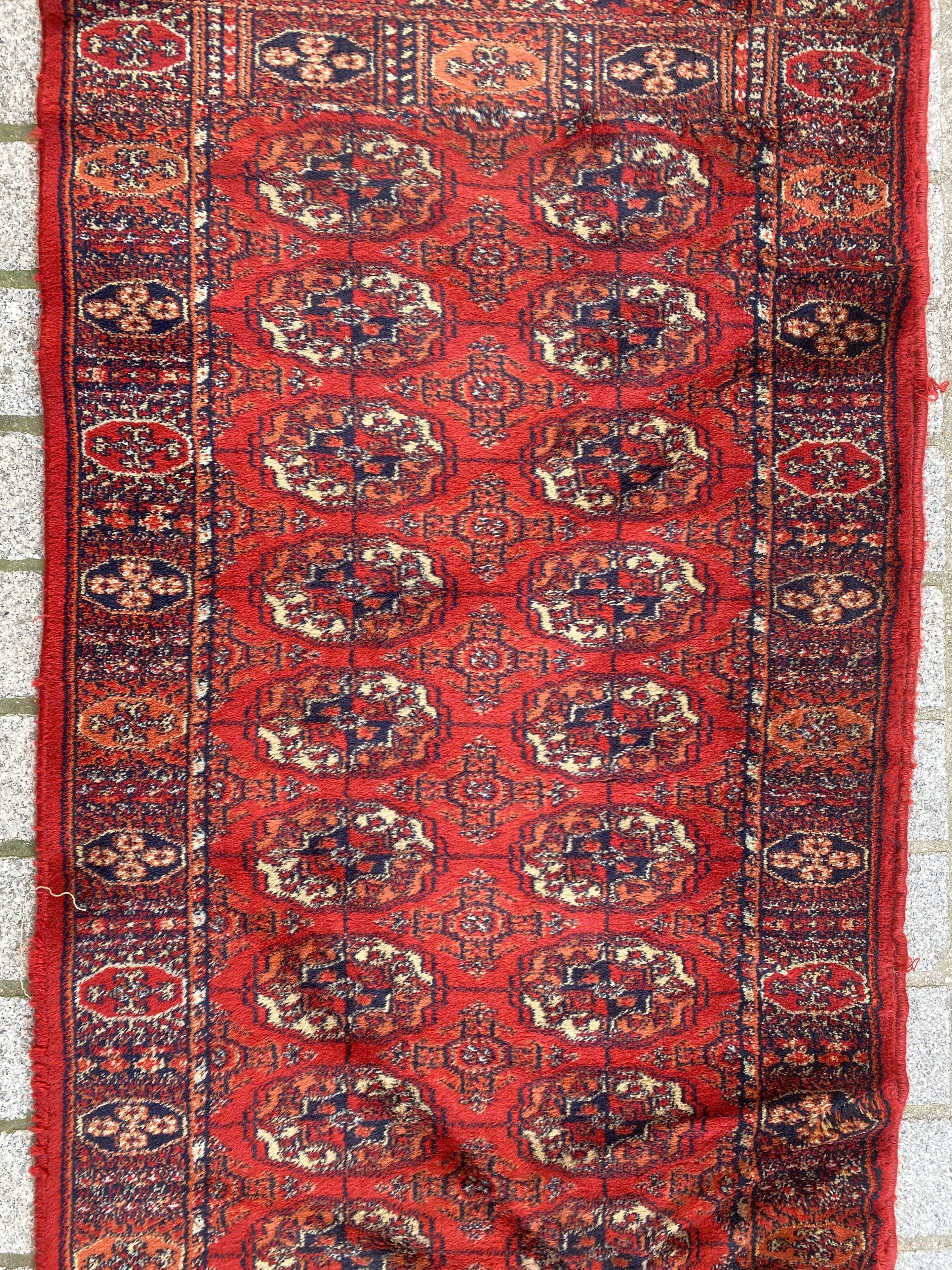 70x142 cm wool bukhara-style carpet