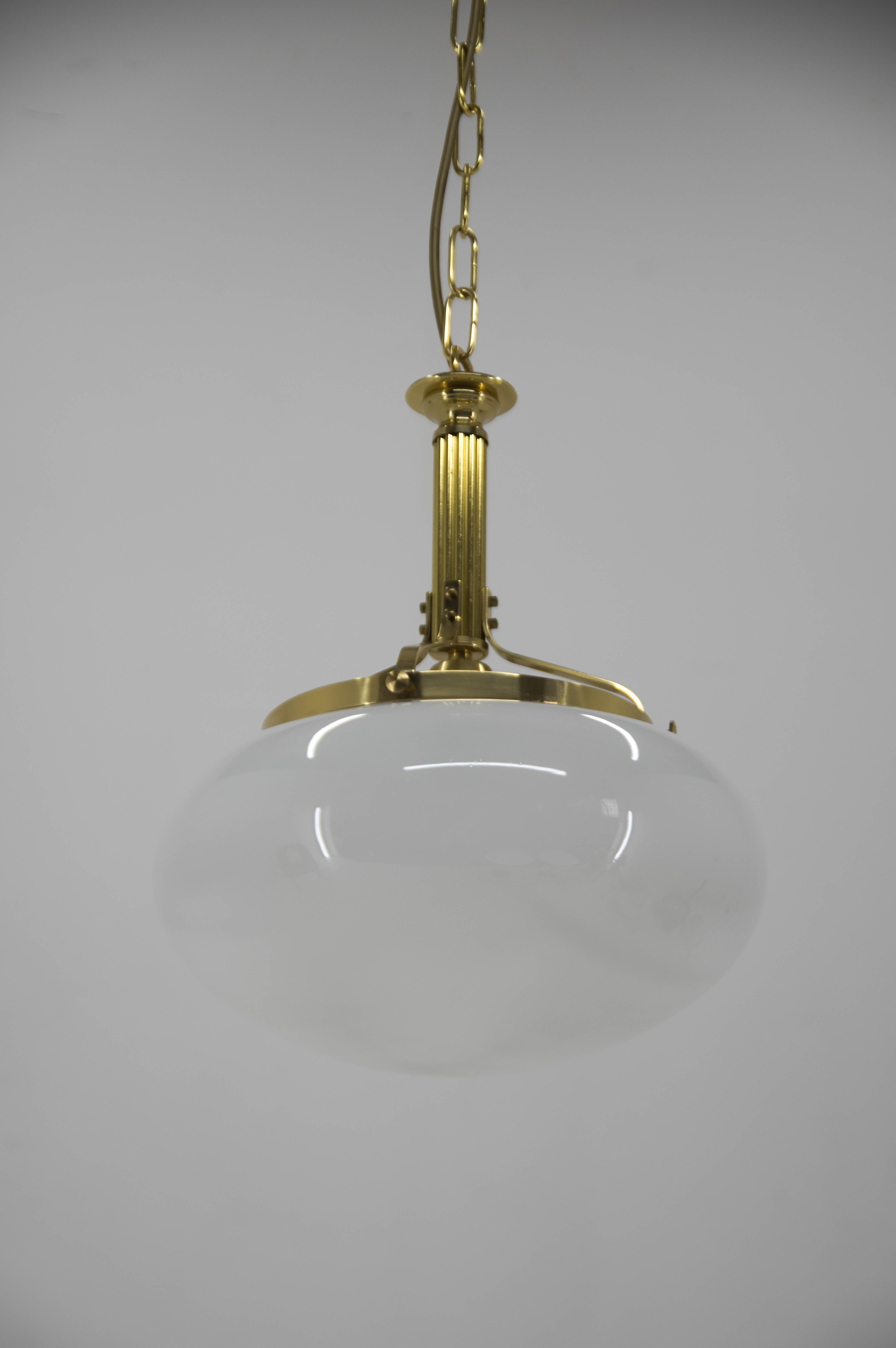 Brass and glass pendant, 2000s