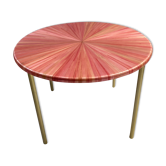 Straw marquetry coffee table