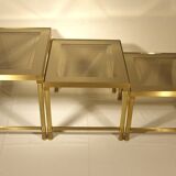 Brass and glass nesting tables