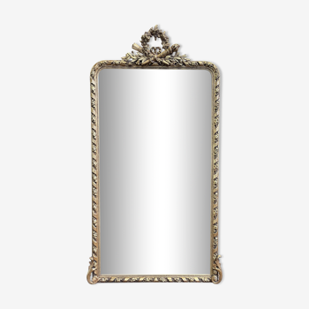 Napoleon III era mirror with gold leaf