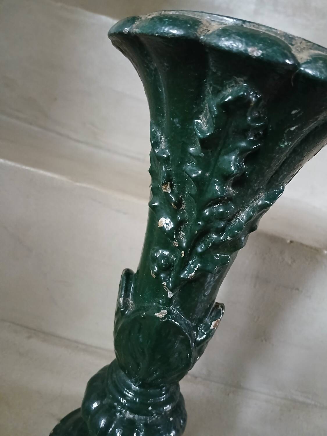 Antique cast iron vase