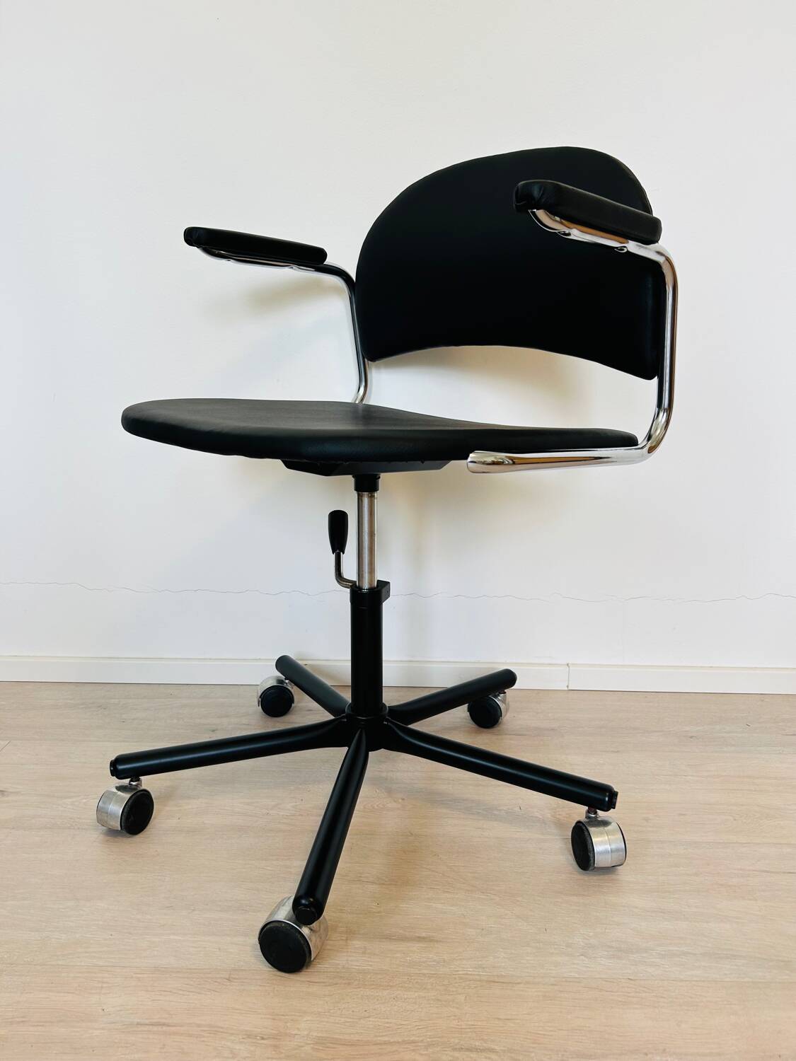 Fully Restored Black Office Chair by Kovona from Czechoslovakia 1970’s