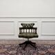 Chaise de bureau Chesterfield classique, chaise de capitaine verte