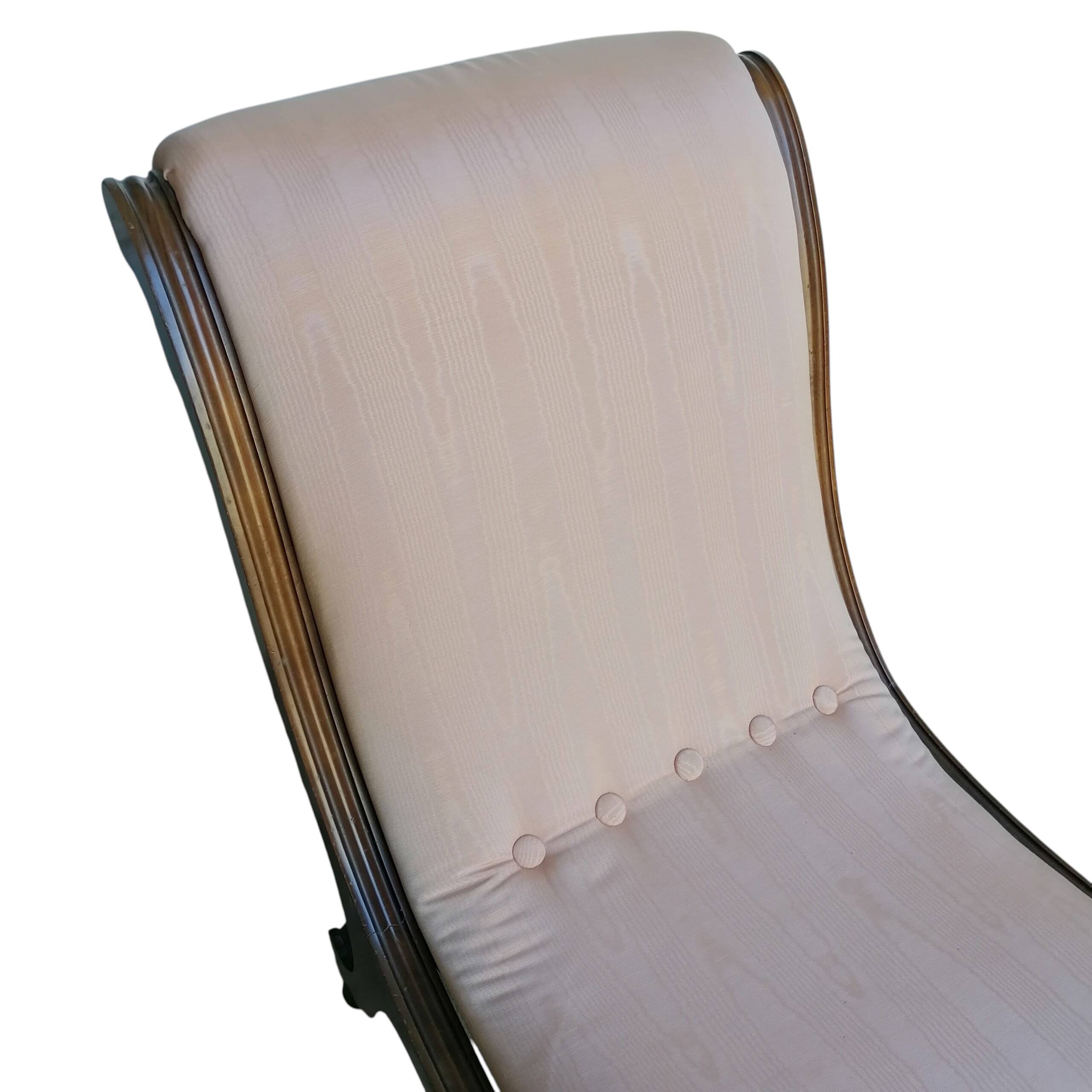 Poltrone chaise longue corte epoca ottocentesca, Luigi Filippo o Vittoriano