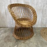Vintage wicker armchair