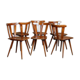 Chaises bistrot Winstub "Bombenstabil" années 50