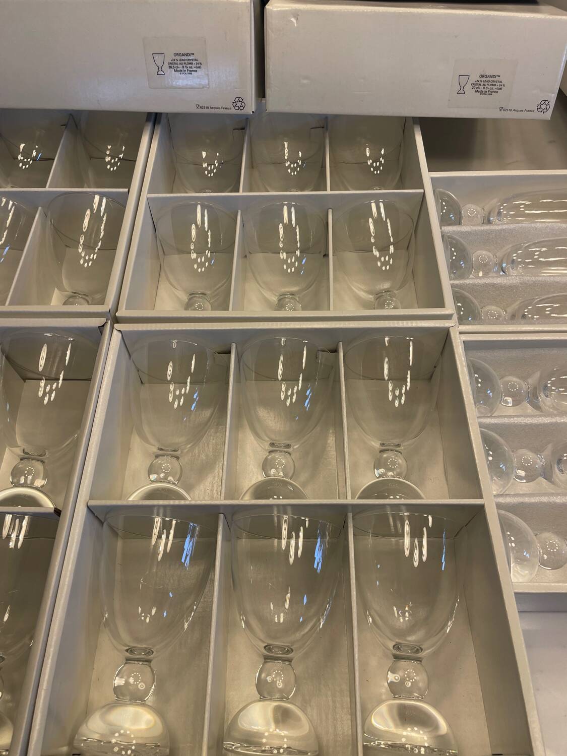 Set of 70 Crystal Durand glasses - Organdy -
