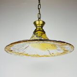 Vintage Murano glass pendant lamp by AV Mazzega, Italy, 1950s.