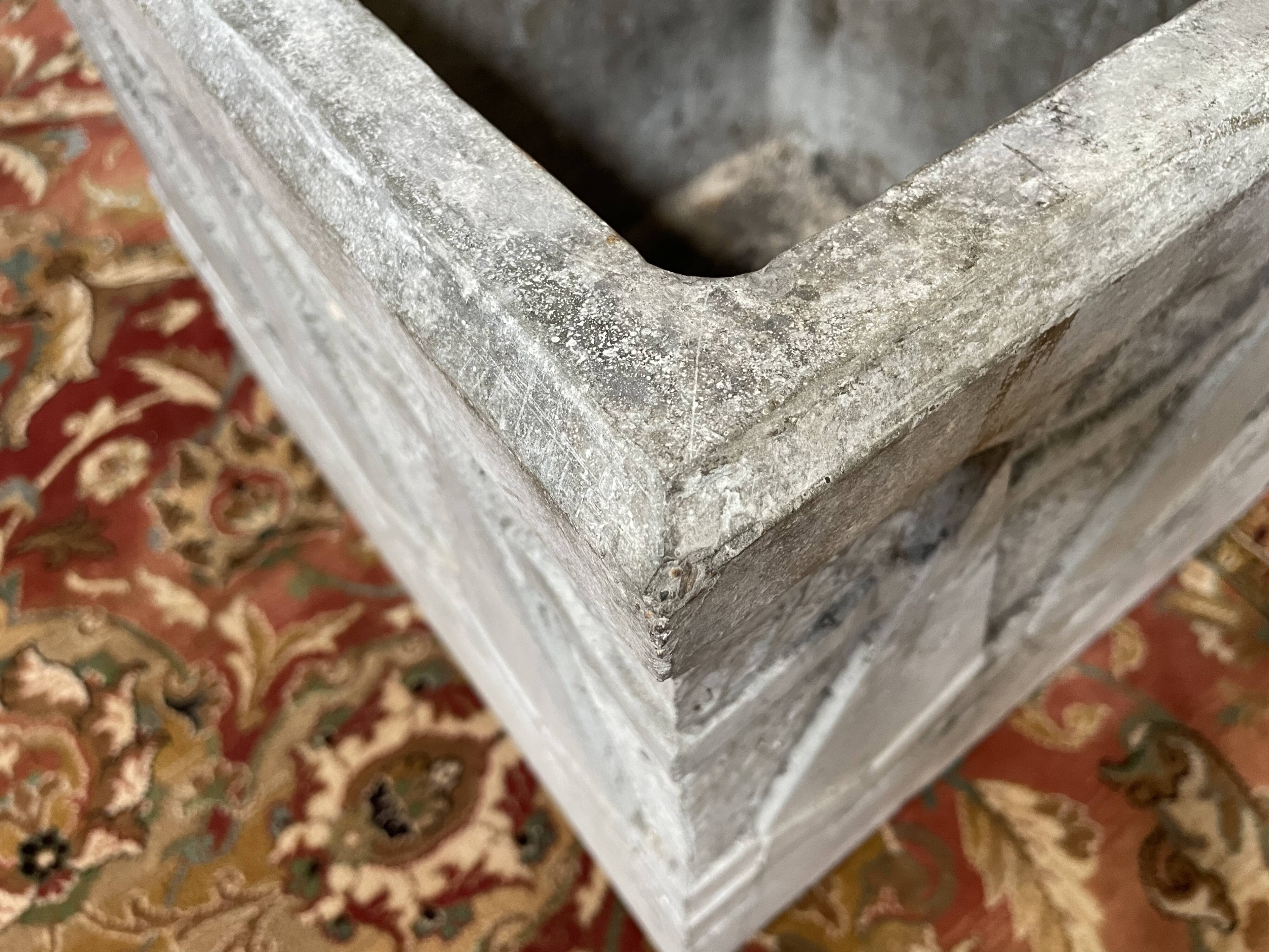 Art Deco period cement cache-pot signed "Louis Lonati Dijon"