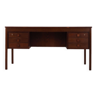 Bureau en chêne, design danois, années 1970, réalisé par Domino Møbler