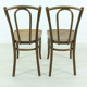 Ensemble de 2 chaises en bois courbé vers 1920