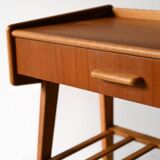 1950s/60s Scandinavian vintage bicolor teak nightstand