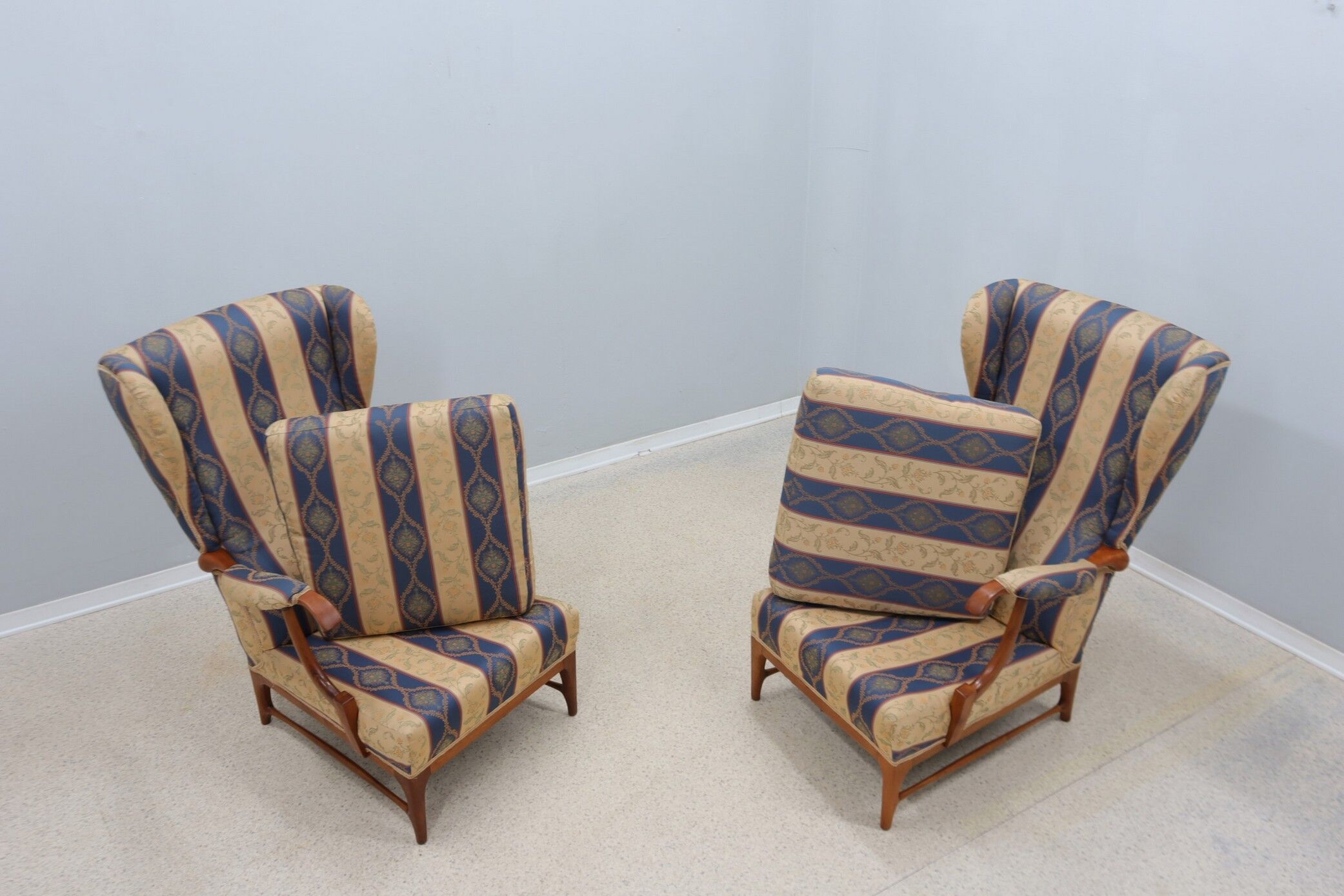 Mid century high back armchairs FRAMAR 1950s