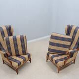 Mid century high back armchairs FRAMAR 1950s