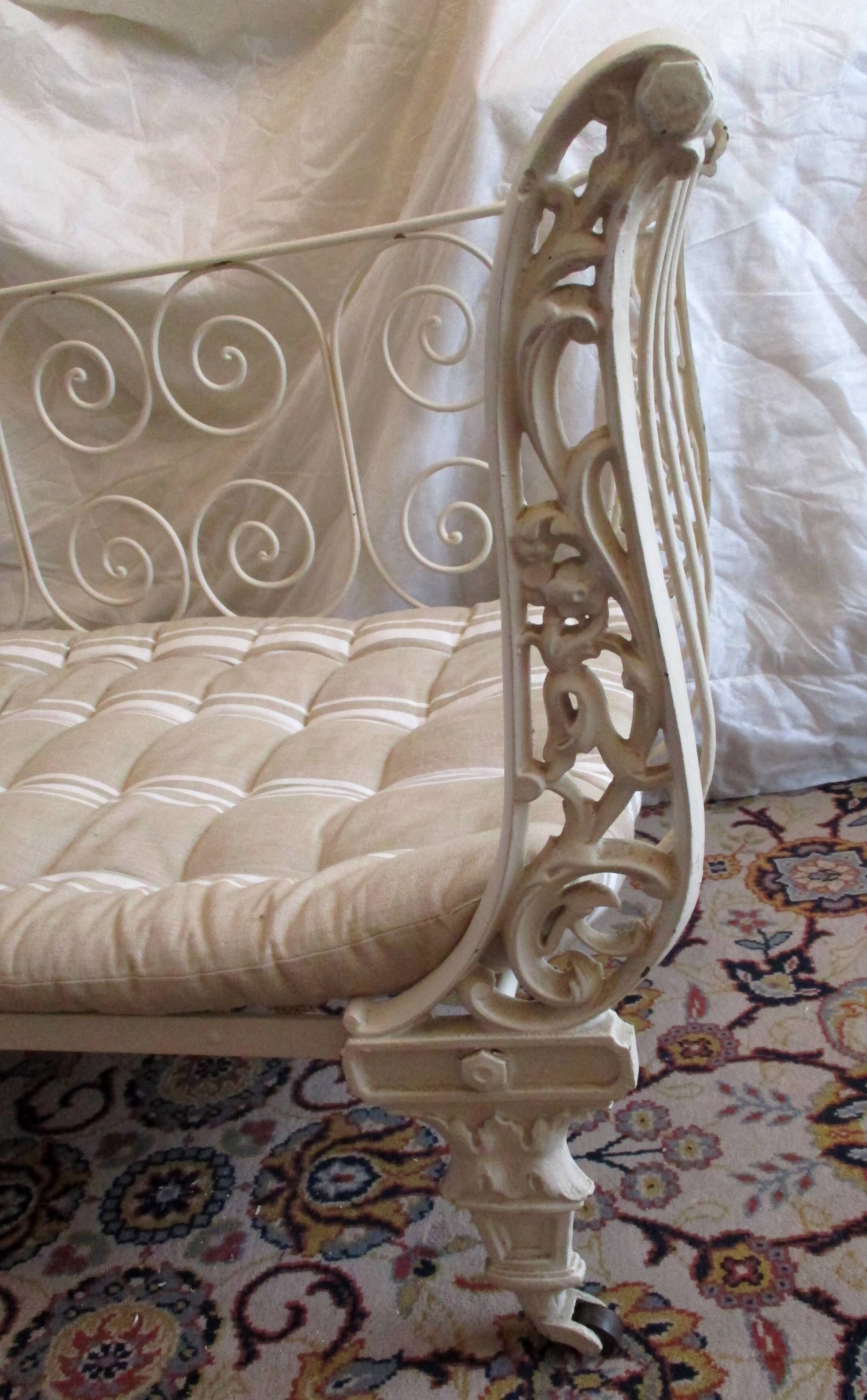 Cast iron and iron children's bed at the end of the 19th century