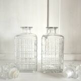 Pair of Glass Whiskey Decanters