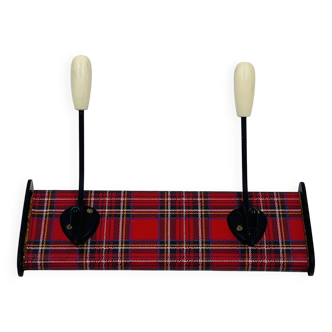 Vintage red Scottish coat rack from the 1970s.