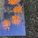 Ancienne table basse dessus céramique signée