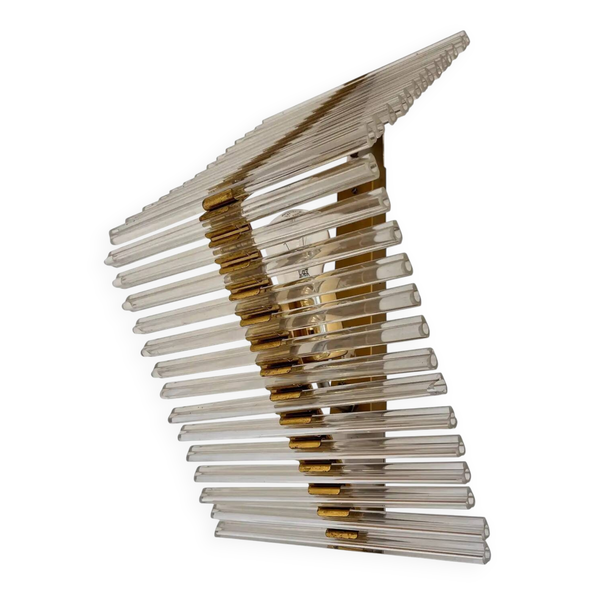 Rare glass wall lamp by Kamenicky Senov, 1960s