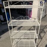 4 Tier Wrought Iron Folding Shelf Unit