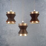 3 Trava pendants by Carl Thore for Granhaga Metallindustri. Sweden. 1960/70's