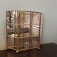 Vitrine miroir en laiton