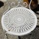Suite de 4 chaises de jardin fer forgé XIXé motif cœur