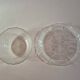 ensemble plat et saladier en verre vintage arcopal fleurs