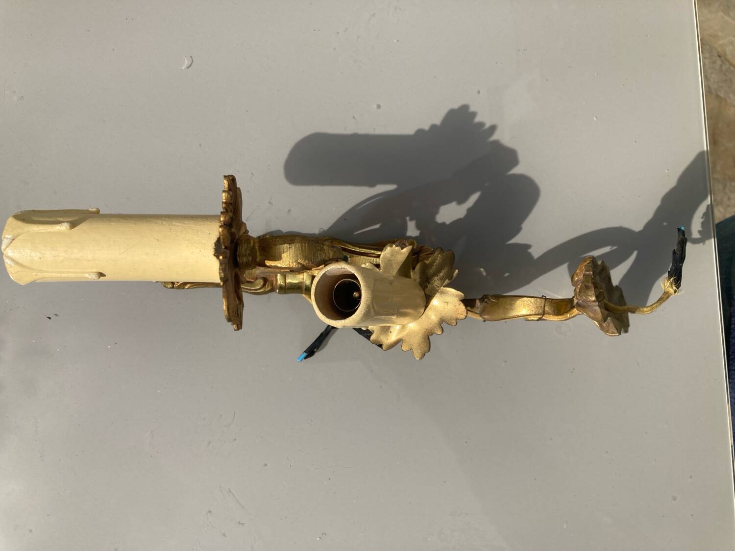 Brass wall lights candle holder