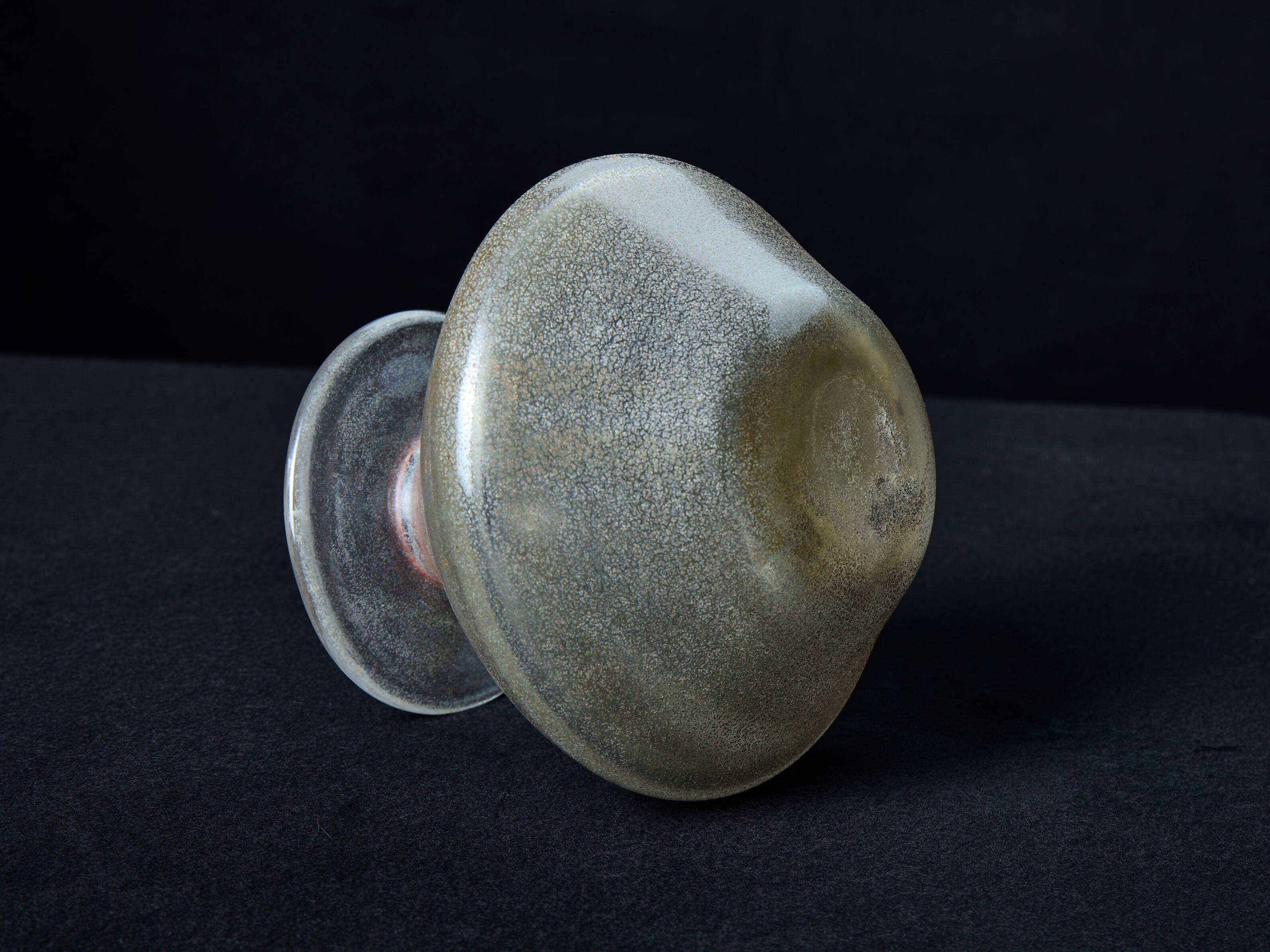 Vintage mouth-blown bubbled glass soliflore