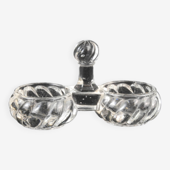 salière poivrière en cristal de baccarat modèle bambou