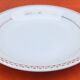 1950s Serving Dish Hollow Earthenware with Gold Frieze Decoration