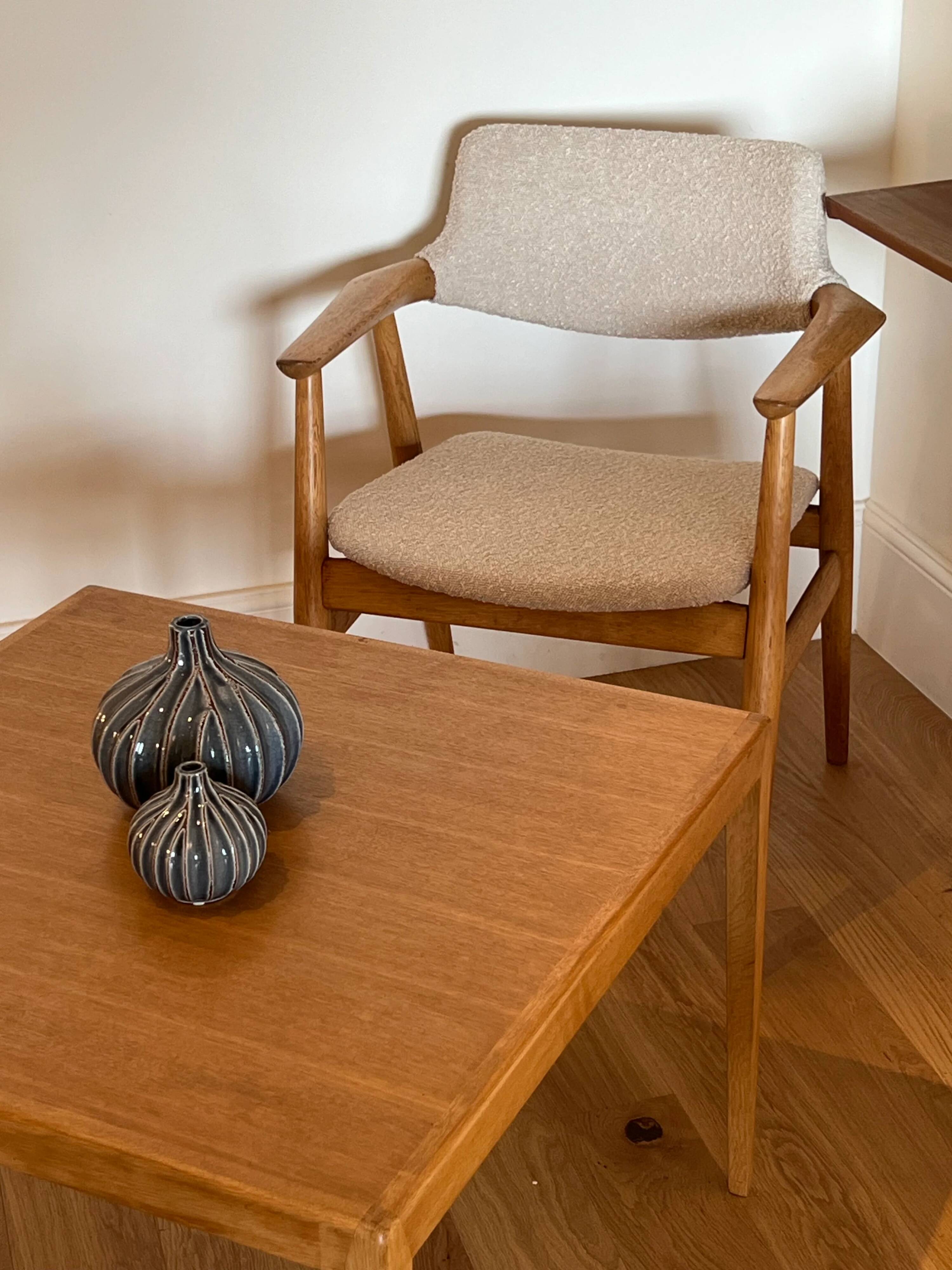 Vintage Scandinavian armchair in oak "Lene" - 1960s