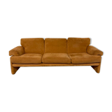 Three-seater alcantara canapé design by Tobia Scarpa for BB ITALIA vintage.