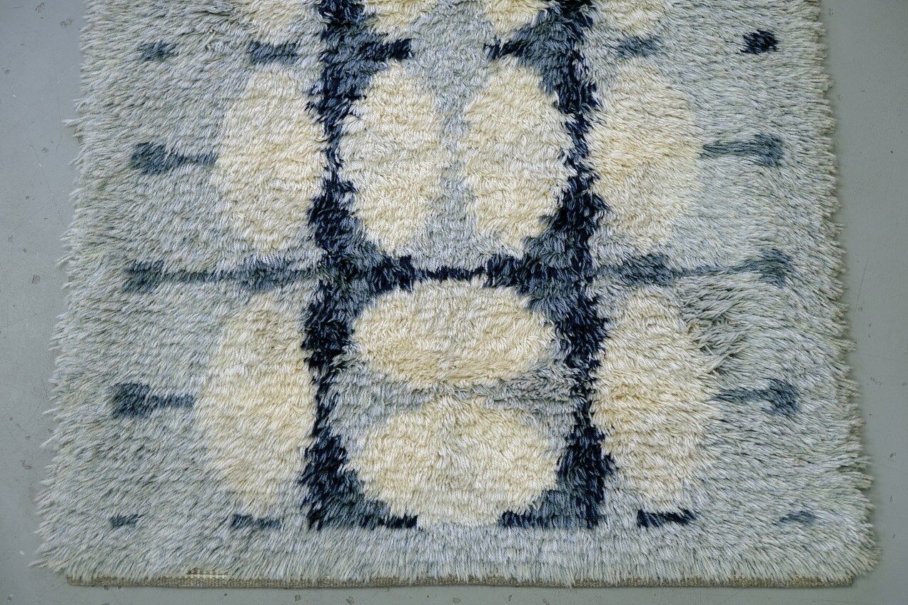 Tapis Rya scandinave fait à la main, années 1960, 152x105 cm